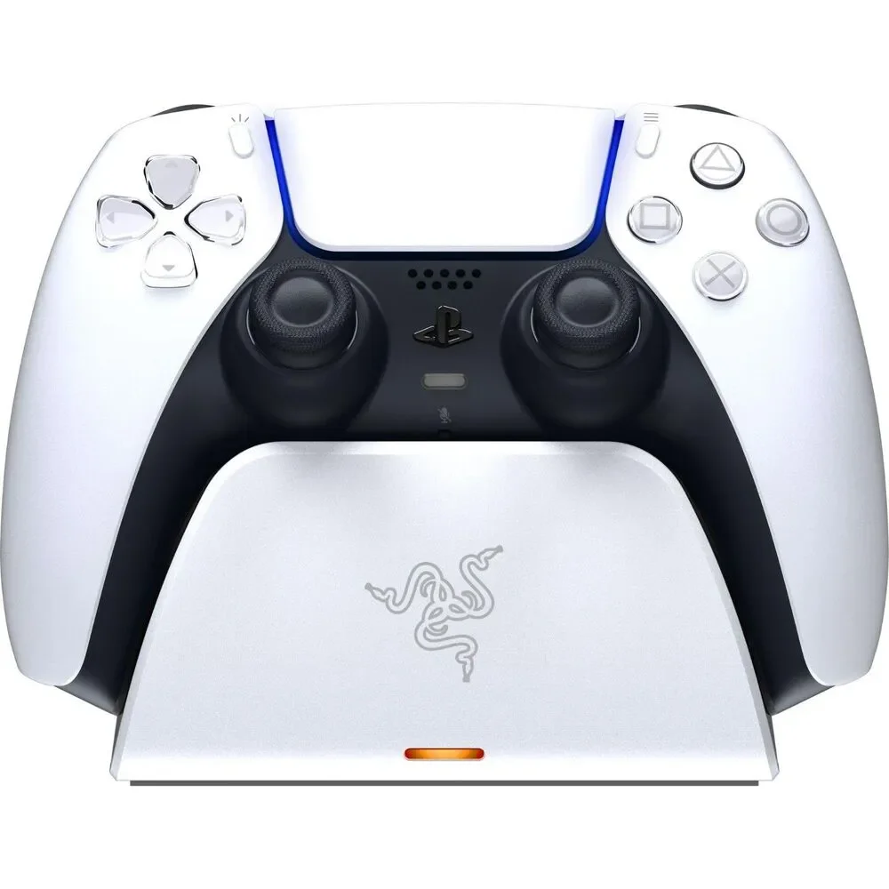Razer White DualSense Wireless Controller Quick Charging Stand For PlayStation 5